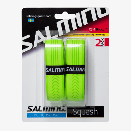 SALMING Squash X3M Sticky Grip Lime Green 2-pack
