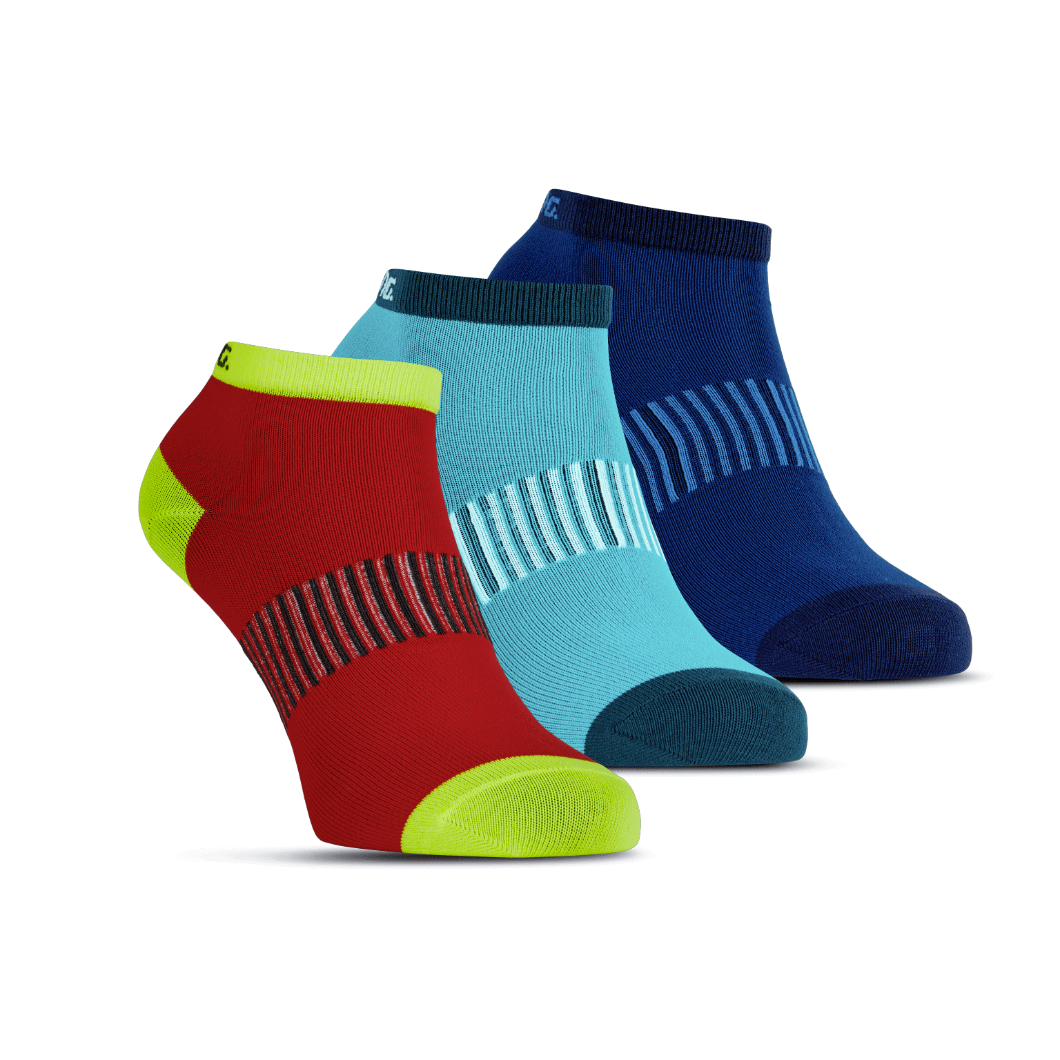 SALMING Performance Ankle Sock 3-pack Blue/Red/Lapis