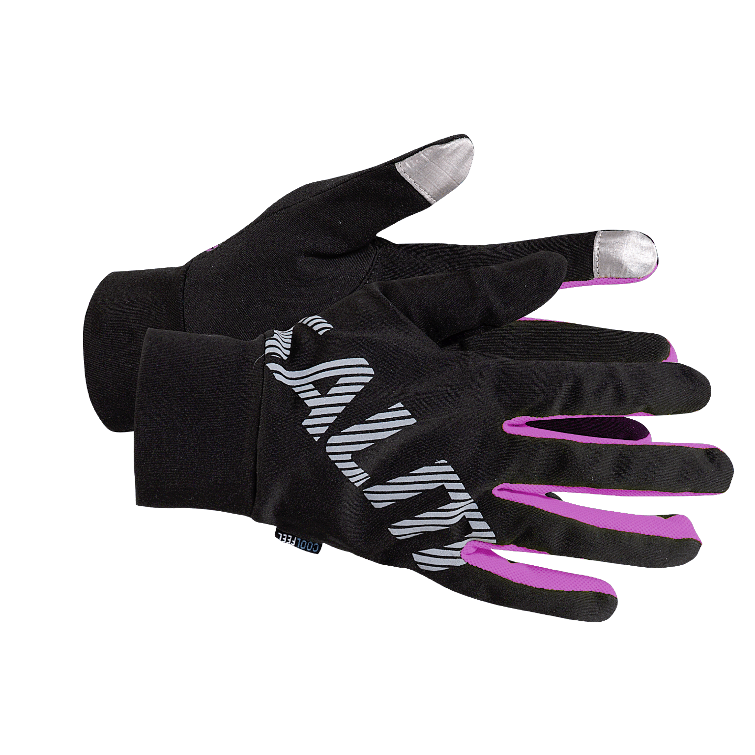 SALMING Running Gloves Black/Pink Glo